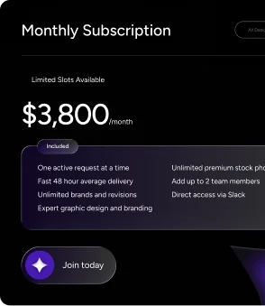 Monthly subscription dashboard preview
